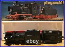Playmobil 4052 track powered G scale engine and tender, runs well working lights