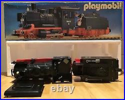 Playmobil 4052 track powered G scale engine and tender, runs well working lights