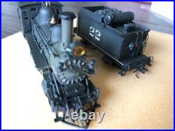 Precision Scale Co. HOn3 Brass RGS #22 4-6-0 Painted & Weathered Pittman Can
