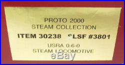 Proto 2000 30238 HO Scale Frisco 0-6-0 Steam Locomotive #3801 LN/Box