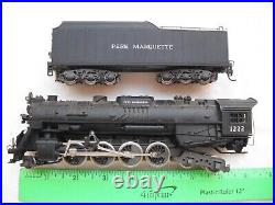 Rivarossi 2-8-4, Pere Marquette PM 1222, Steam Locomotive Engine, HO Scale