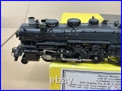 Sunset Models Brass Ho Scale Steam Locomotive 2-8-2 Atsf Santa Fe Nice