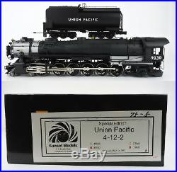 Sunset O Scale Brass Union Pacific 4-12-2 Steam Engine & Tender #9030 Tmcc -a