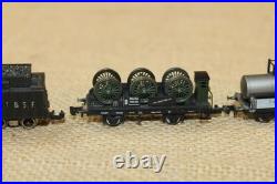 Train Set / Steam Locomotive Atlas 481 A. T. & S. F. + 4 Freight Cars / N Scale