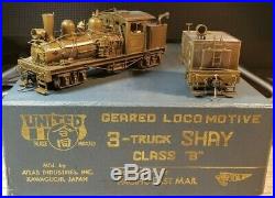 UNITED HO Scale Brass Class B 3-Truck Shay PFM in Original box New never used