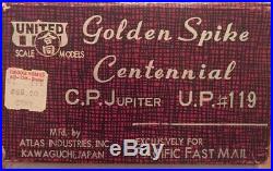 United Scale Models Brass HO Golden Spike Centennial C. P. Jupiter U. P. #119 Set