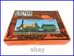 Vintage K's Keyser HO Scale 2-2-2 Buddicom & Motor White Metal Kit Sealed Rare