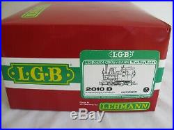 Vintage LGB Lehmann G Scale Green 0-4-0 Steam Locomotive with Smoke #2010D VG