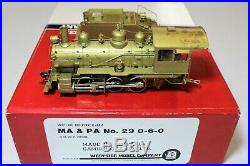 Westside BRASS HO Scale Ma & Pa No. 29 0-6-0 Steam Locomotive