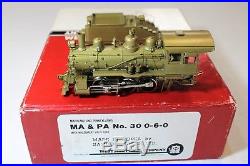 Westside Brass HO Scale Ma & Pa Maryland & Pennsy No. 30 0-6-0 Steam Locomotive