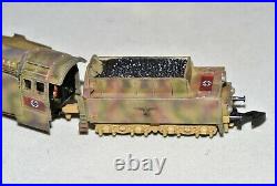 Z Scale Marklin 2-10-0 Steam Tank Locomotive & Tender Custom WWII Camo Paint