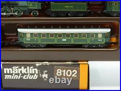 Z Scale Marklin 8102 K. Bay. Sts. B. Royal Bavarian Express Passenger Train Set